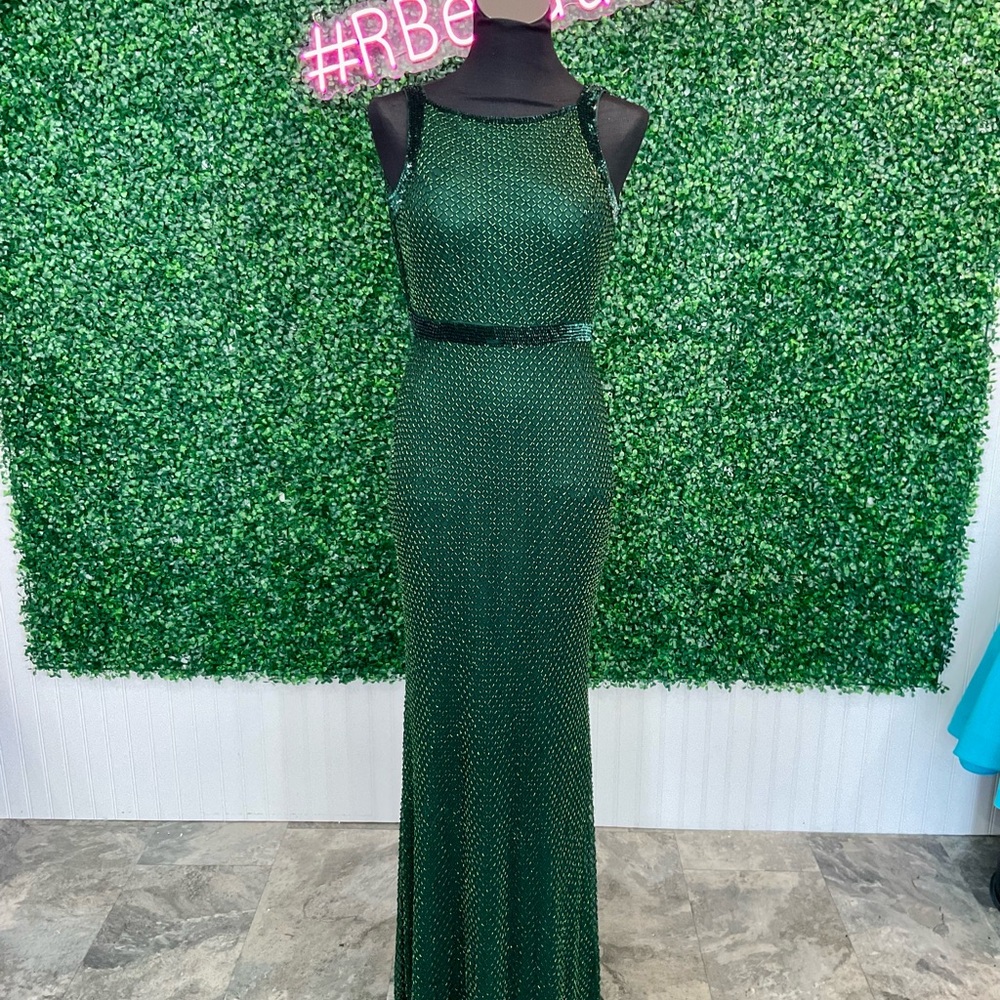 Elegant Green Evening Gown by Mac Duggal